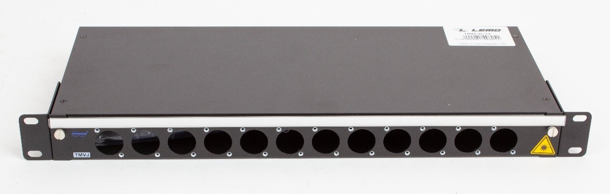 TMVJ-1L-12 1U 19” pull out distribution cabinet for 12 UBC SENKO adapters EXCLUSIVELY DEVELOPED FOR LEMO